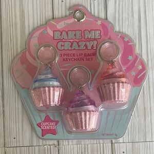 Beautifully You Bake Me Crazy! 3-Piece Lip Balm Keychain Set